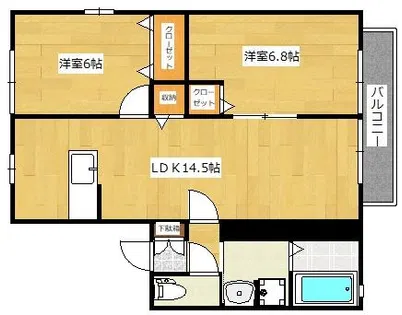 ラフォーレ2【105号室】の間取り