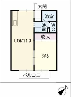コーポりき【1階】の間取り