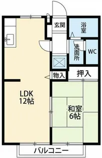 グランパス八帖B【101号室】の間取り