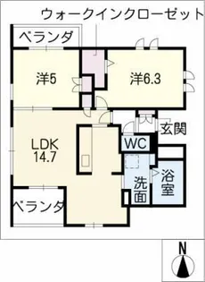 メゾンメイプル【2階】の間取り