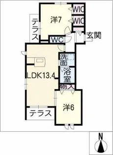 ヴァンベール小幡【1階】の間取り