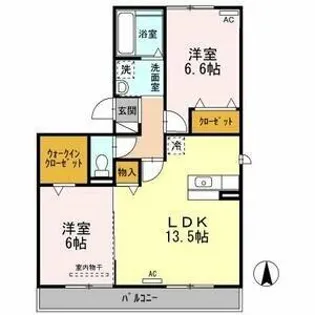クレシア A【3階】の間取り
