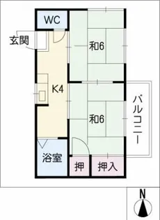 タウニー藤一B【2階】の間取り