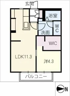 センターヴィレッジ109【1階】の間取り