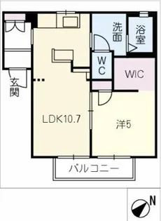 プランドールソシア【1階】の間取り