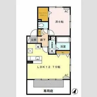 グレイシャス森【1階】の間取り