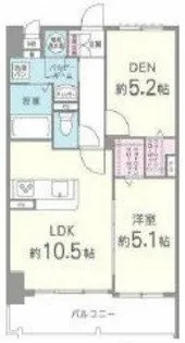 メゾンクラウン鷺洲【8階】の間取り