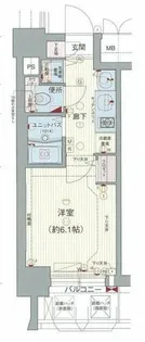 プレサンス天神橋ディオレ【6階】の間取り