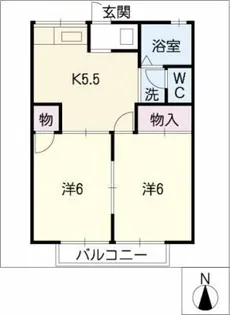 メゾンかにら【2階】の間取り