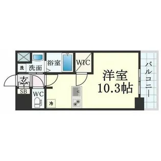 プレサンス新神戸駅前【6階】の間取り