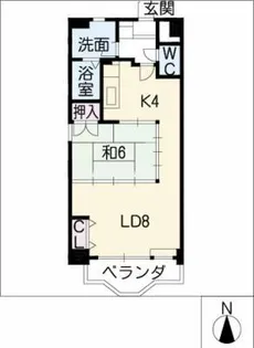 サンハイム池下【8階】の間取り