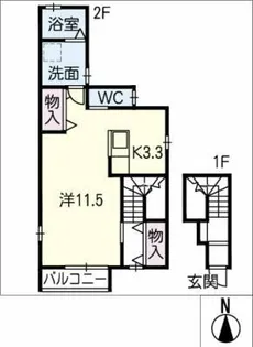 TERRACE GATE光洋【2階】の間取り