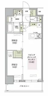 アーバネックス南森町WEST【2階】の間取り