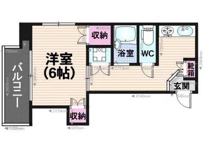 ラルジュ大橋【402号室】の間取り