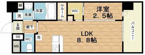 セレニテ難波グランデノール【10階】の間取り