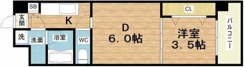 ファステート大阪マジョリティ【4階】の間取り