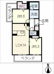 シャーメゾンOlive【2階】の間取り