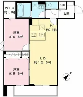 MAISON DE MARINE【106号室】の間取り