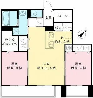 MAISON DE MARINE【203号室】の間取り