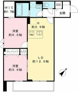 MAISON DE MARINE【206号室】の間取り