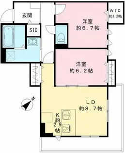 MAISON DE MARINE【301号室】の間取り