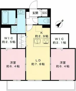 MAISON DE MARINE【302号室】の間取り