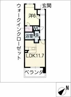 サプリーム若草【3階】の間取り