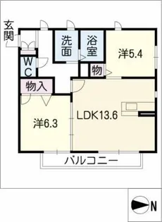 ベルドミール【1階】の間取り