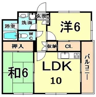 サクシード甲子園【2階】の間取り