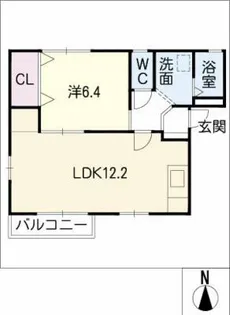サンハイツ須成【1階】の間取り