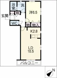 ベルエア高松【2階】の間取り