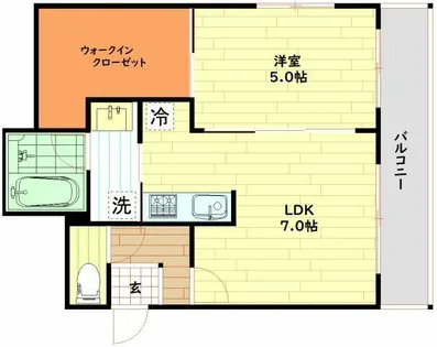 CITY SPIRE十三東【7階】の間取り