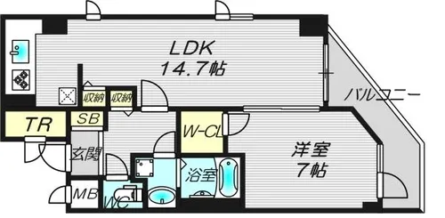 プレサンス神戸駅前グランツ【13階】の間取り