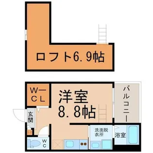ハイツLLH【2階】の間取り