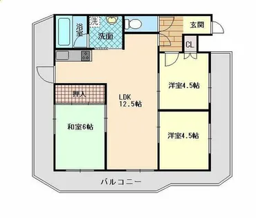 六甲ヒルズ篠原台【3階】の間取り
