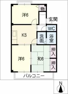 グランメール春日【2階】の間取り