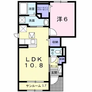ダンザヴェール【101号室】の間取り