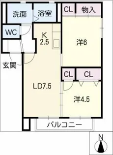 パークタウン岩崎台【2階】の間取り