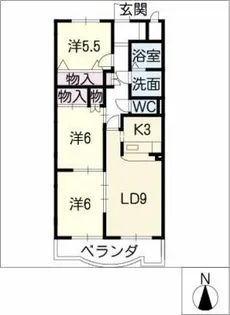 リビエール東陵【2階】の間取り