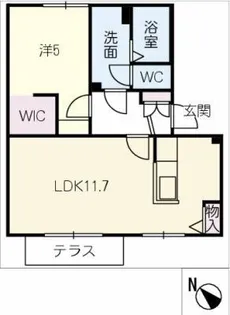 フレグランス砂田B棟【1階】の間取り
