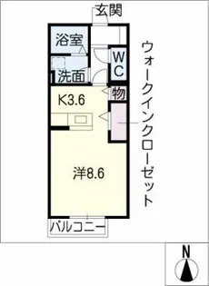 モナリエ浦里【2階】の間取り