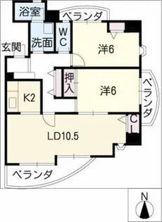 ウーリィパレス上社【5階】の間取り