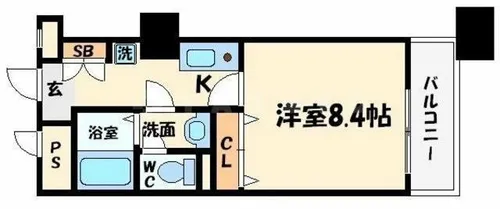 メゾン・ド・ヴィレ大阪城公園前【24階】の間取り