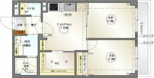 トレンツマンション【2階】の間取り