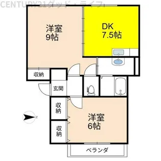 メゾン中村【102号室】の間取り