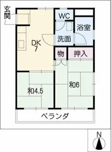 サンライズマンション【2階】の間取り