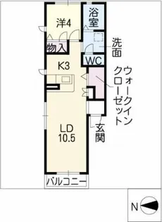 エクセル山中【1階】の間取り