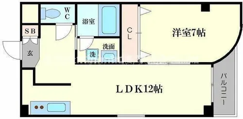 ジョエロ堀江【2階】の間取り