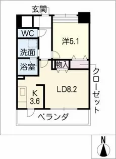 Casa Verde Aoi【7階】の間取り