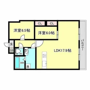 ウエストリヴィエール【902号室】の間取り